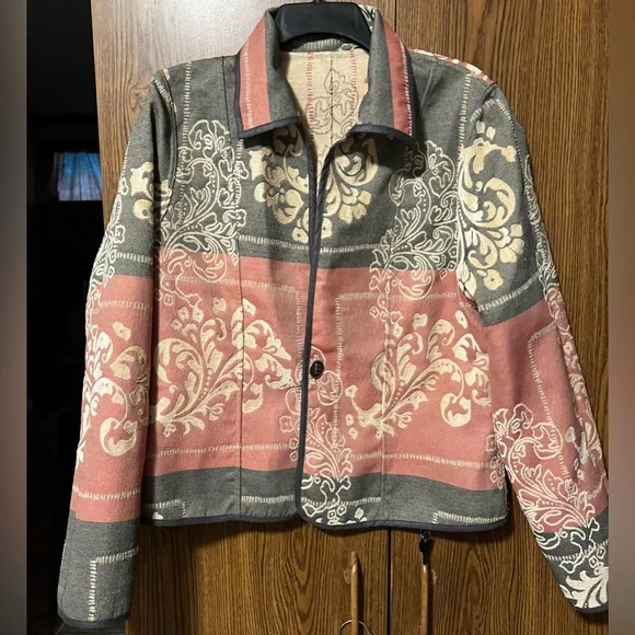 Vintage reversible jacket, tapestry women’s size S - Picture 2 of 6